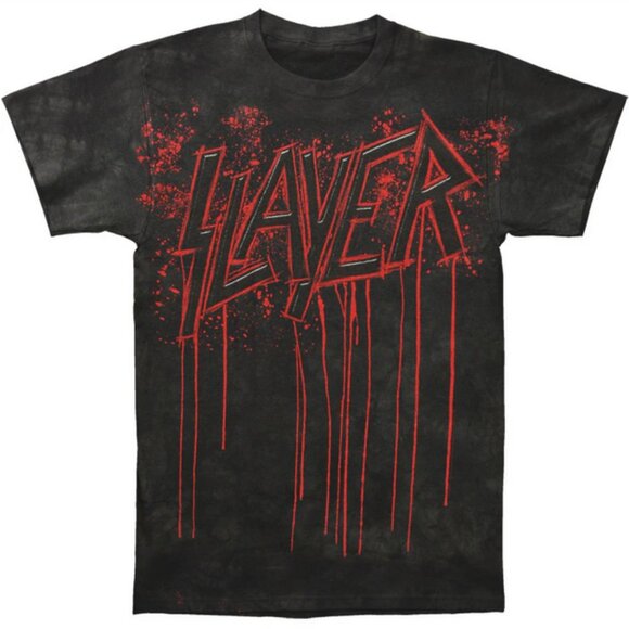 Liquid Blue Other - Liquid Blue Slayer Raining Blood Screen Print Tie Dye Tee Officially Licensed L